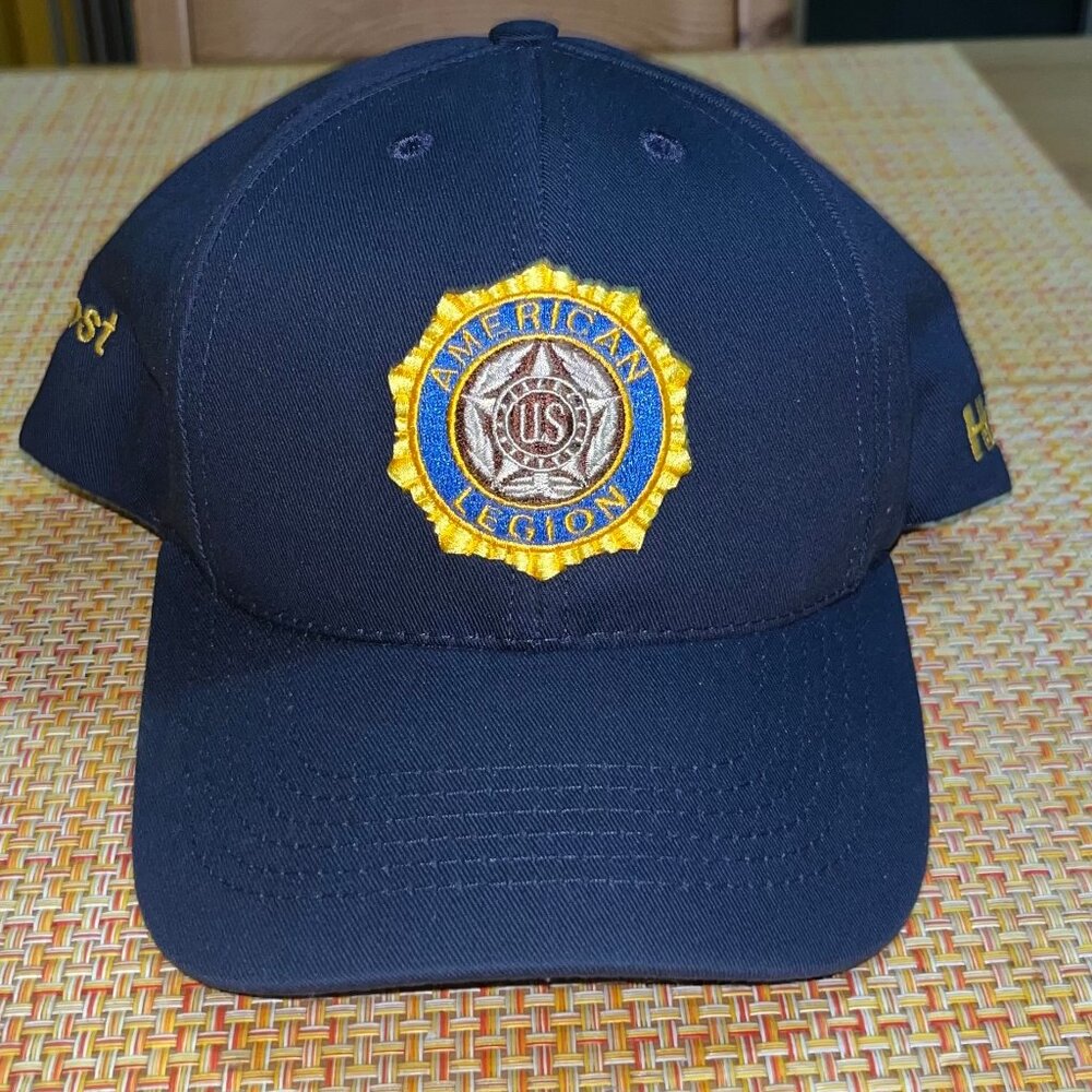 American Legion Men’s Solid Blue 737 Solid Post Baseball Cap Hat 